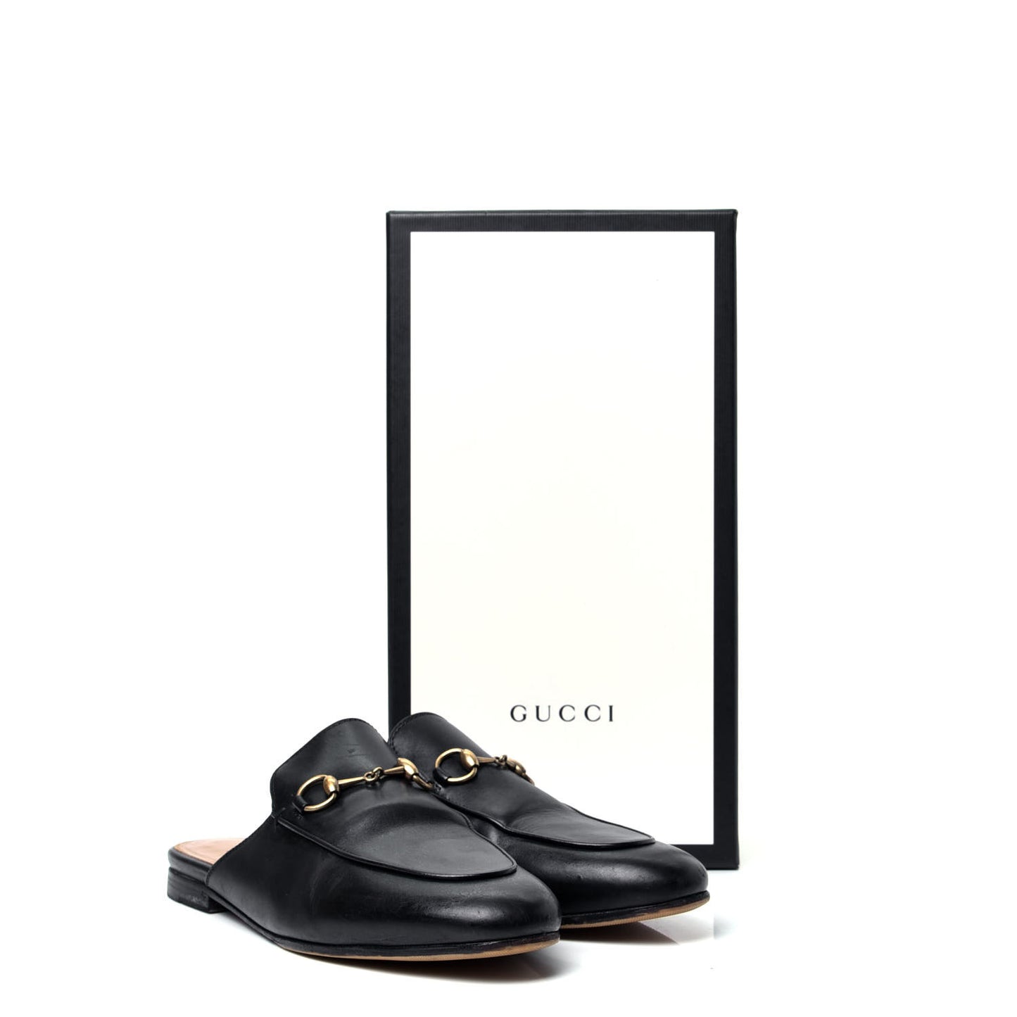 Calfskin Womens Princetown Slippers 37.5 Black