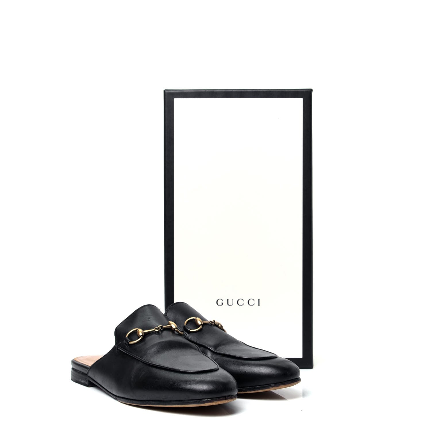Gucci Calfskin Womens Princetown Slippers 37.5 Black 11 of 11