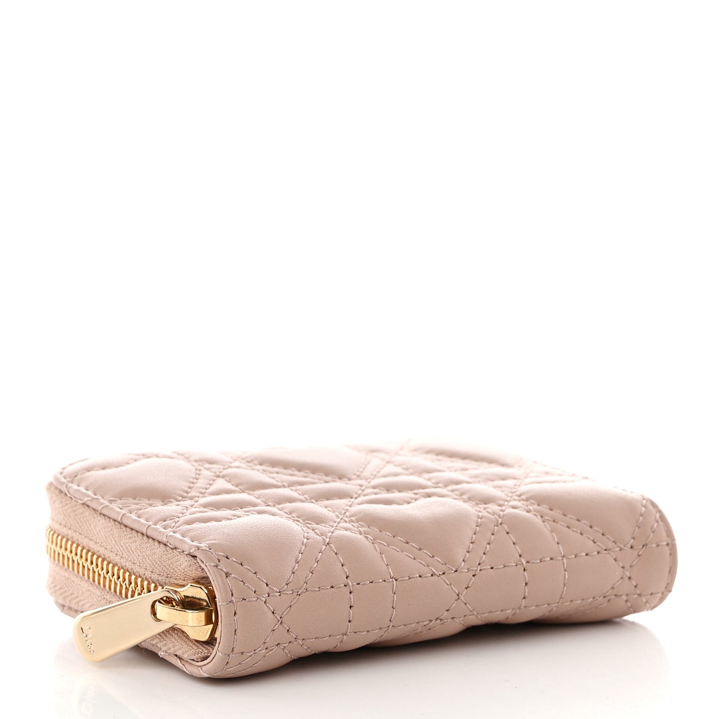 Lambskin Cannage Dioramour Small Lady Dior Voyageur Coin Purse Wallet Pink