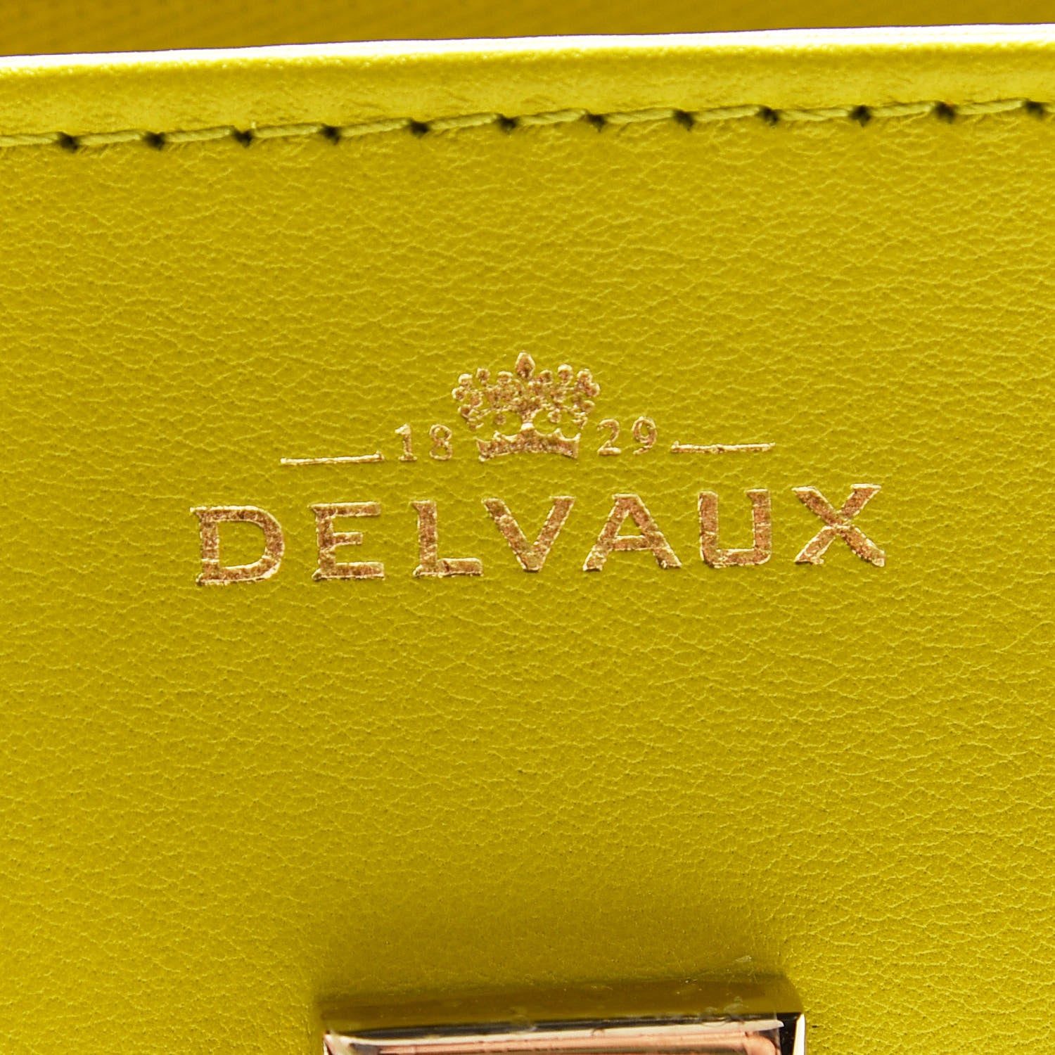 Delvaux Calfskin MM Tempete Satchel Absinthe Lime 5 of 8