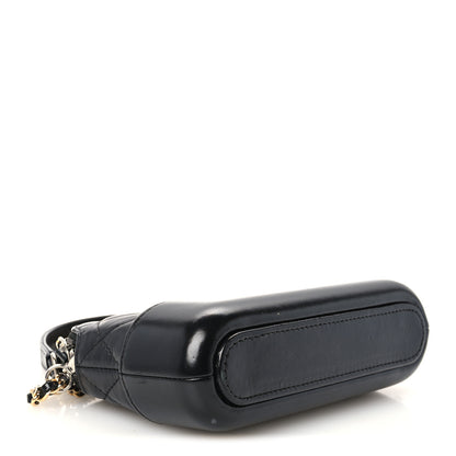 Chanel Aged Calfskin Quilted Small Gabrielle Clutch With Chain Black 4 of 13