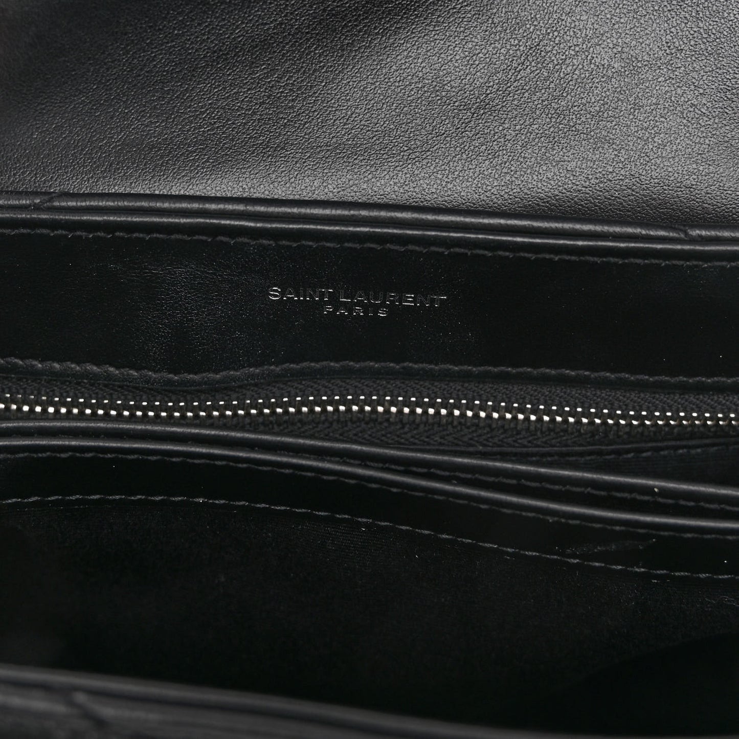 Calfskin Y Quilted Monogram Toy Loulou Crossbody Bag Black
