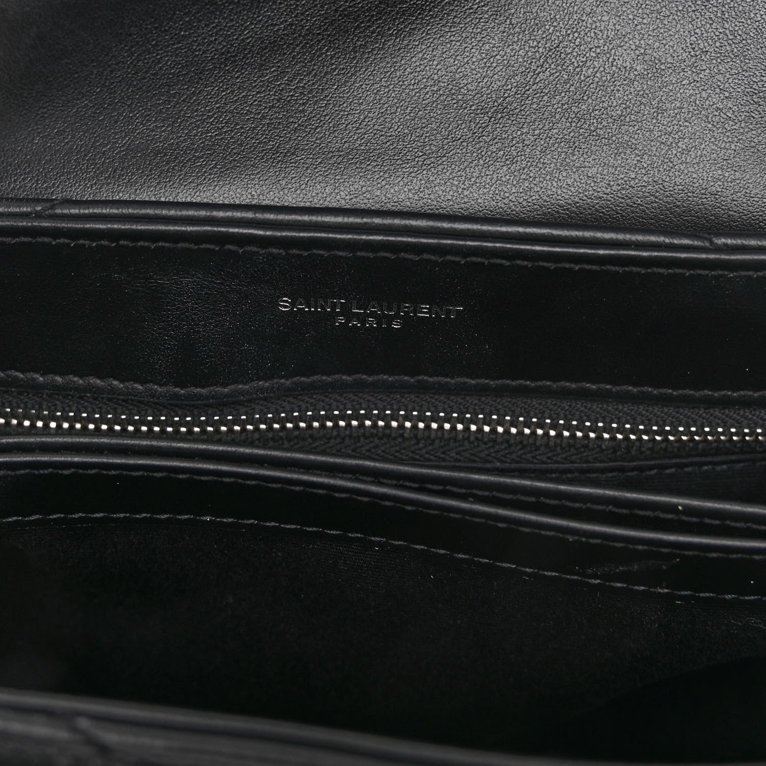 Saint Laurent Calfskin Y Quilted Monogram Toy Loulou Crossbody Bag Black 6 of 10