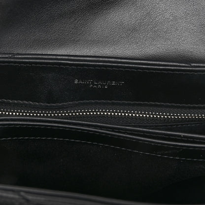 Saint Laurent Calfskin Y Quilted Monogram Toy Loulou Crossbody Bag Black 6 of 10