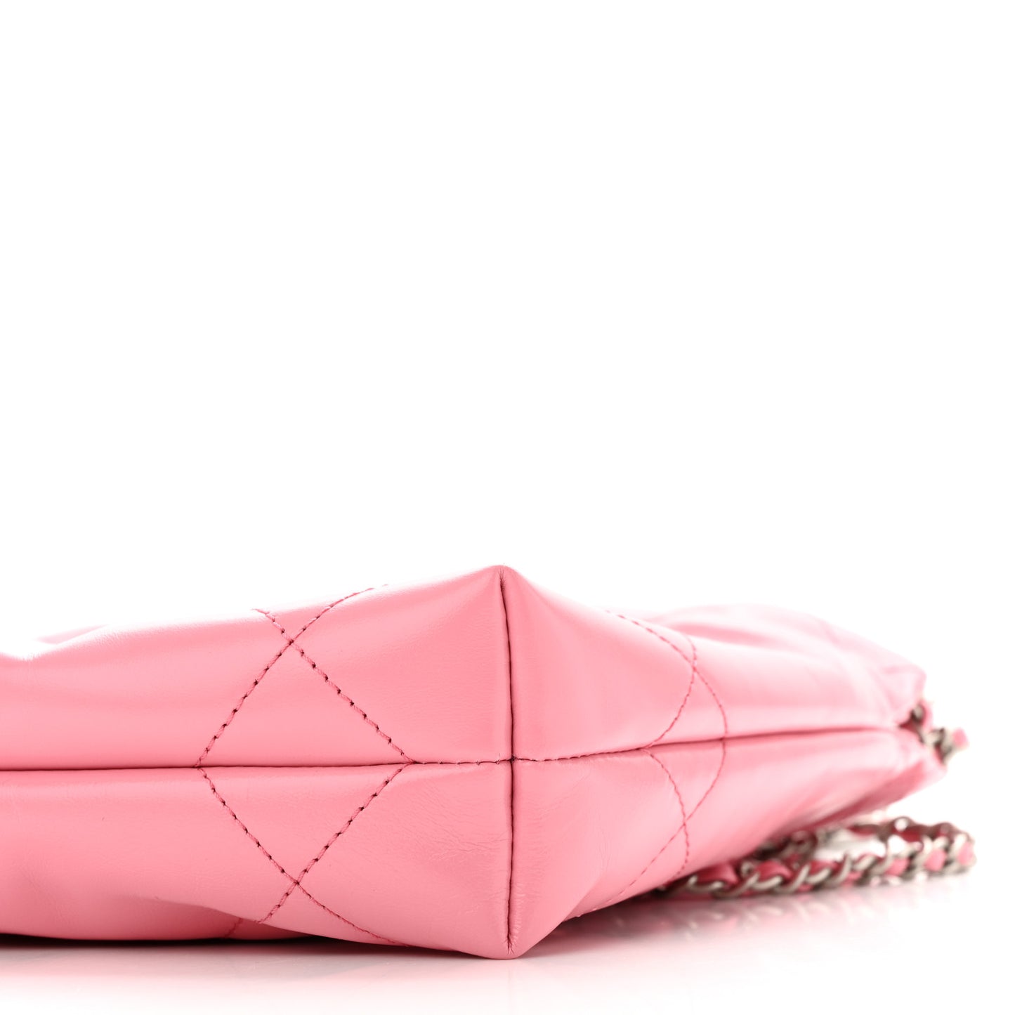 Shiny Calfskin Quilted Mini Chanel 22 Pink