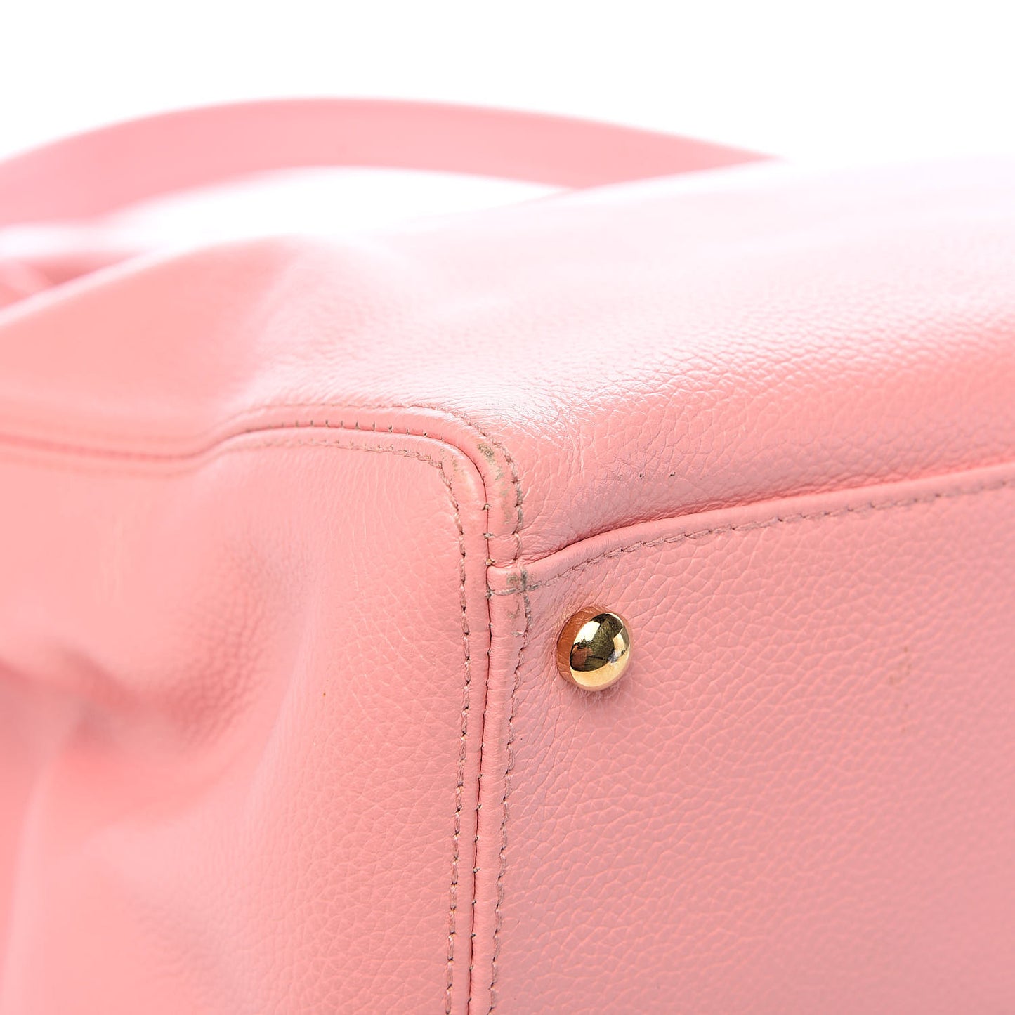 Calfskin Cerf Shopper Tote Pink