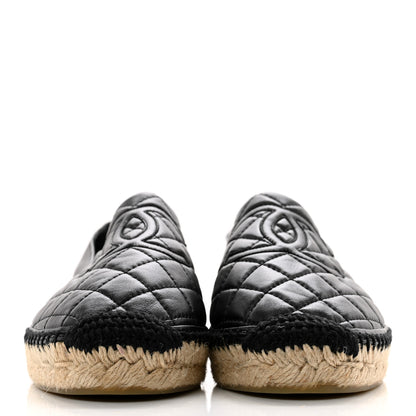 Chanel Lambskin Quilted CC Espadrilles 40 Black 2 of 11
