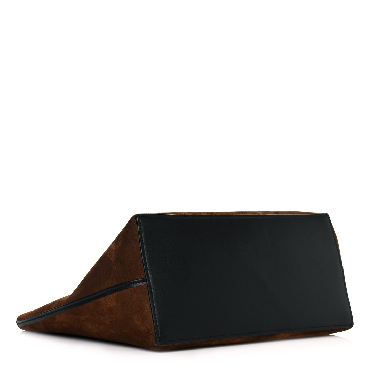 Suede Calfskin Anagram Tote Brown