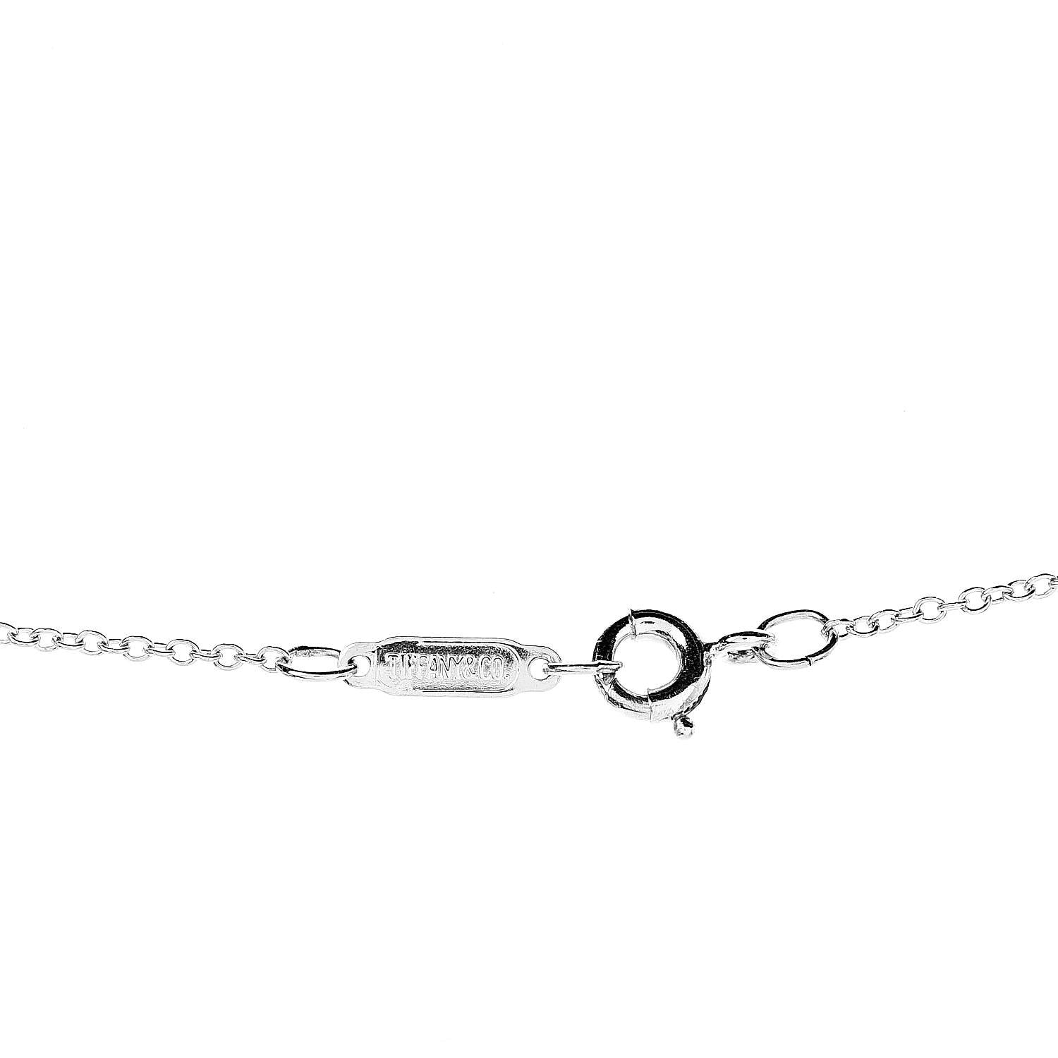 Tiffany Platinum Diamond Small Cross Pendant Necklace 4 of 5