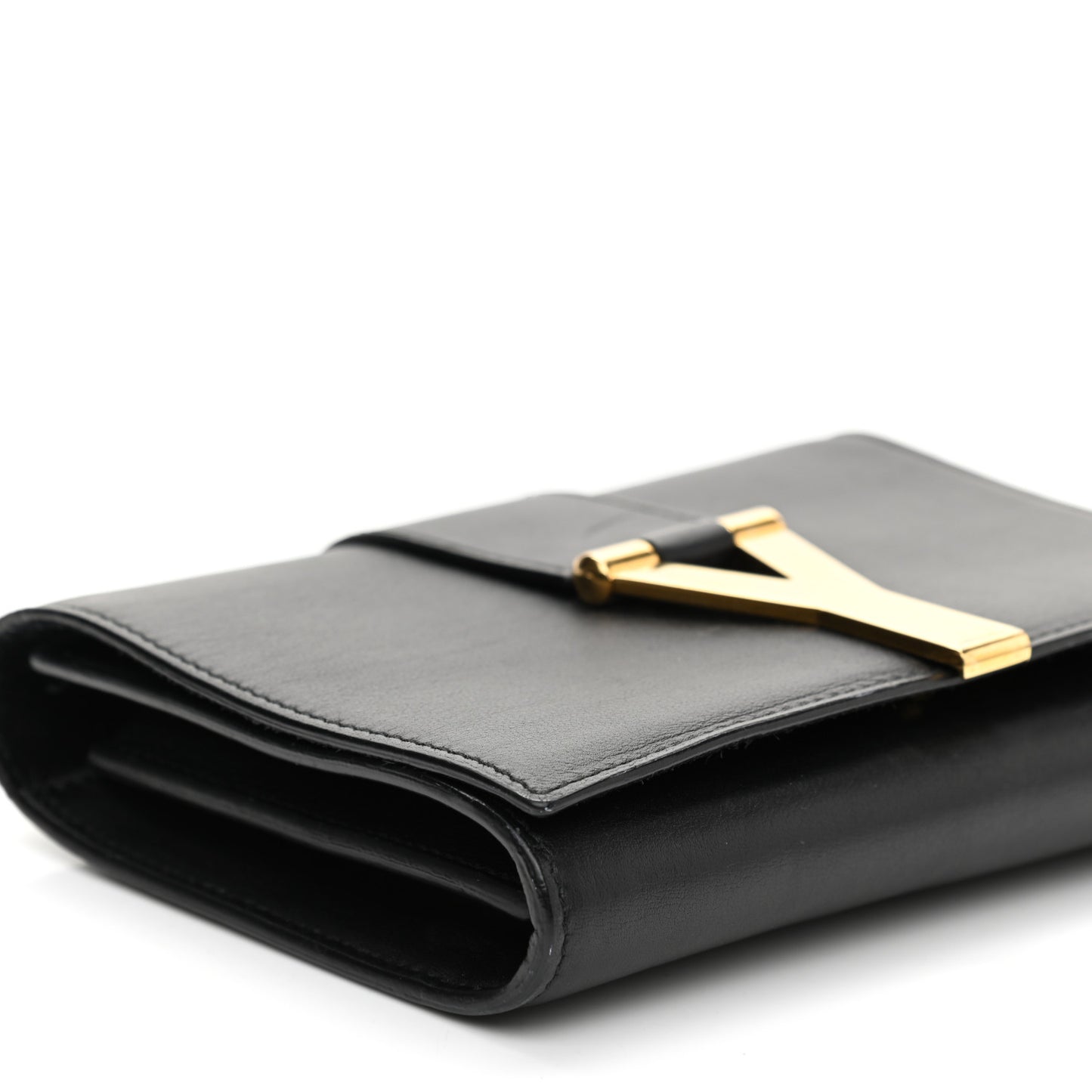 Calfskin Classic Y Ligne Chain Wallet Black