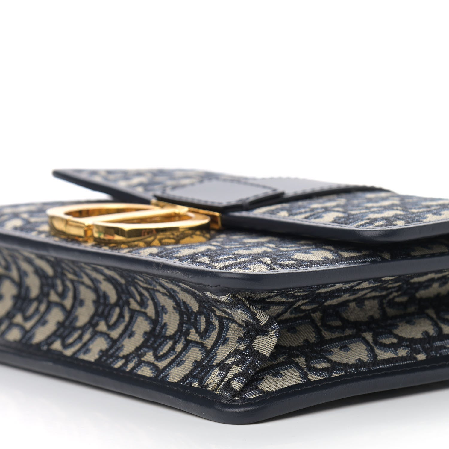 Christian Dior Oblique 30 Montaigne Flap Bag Blue 9 of 10