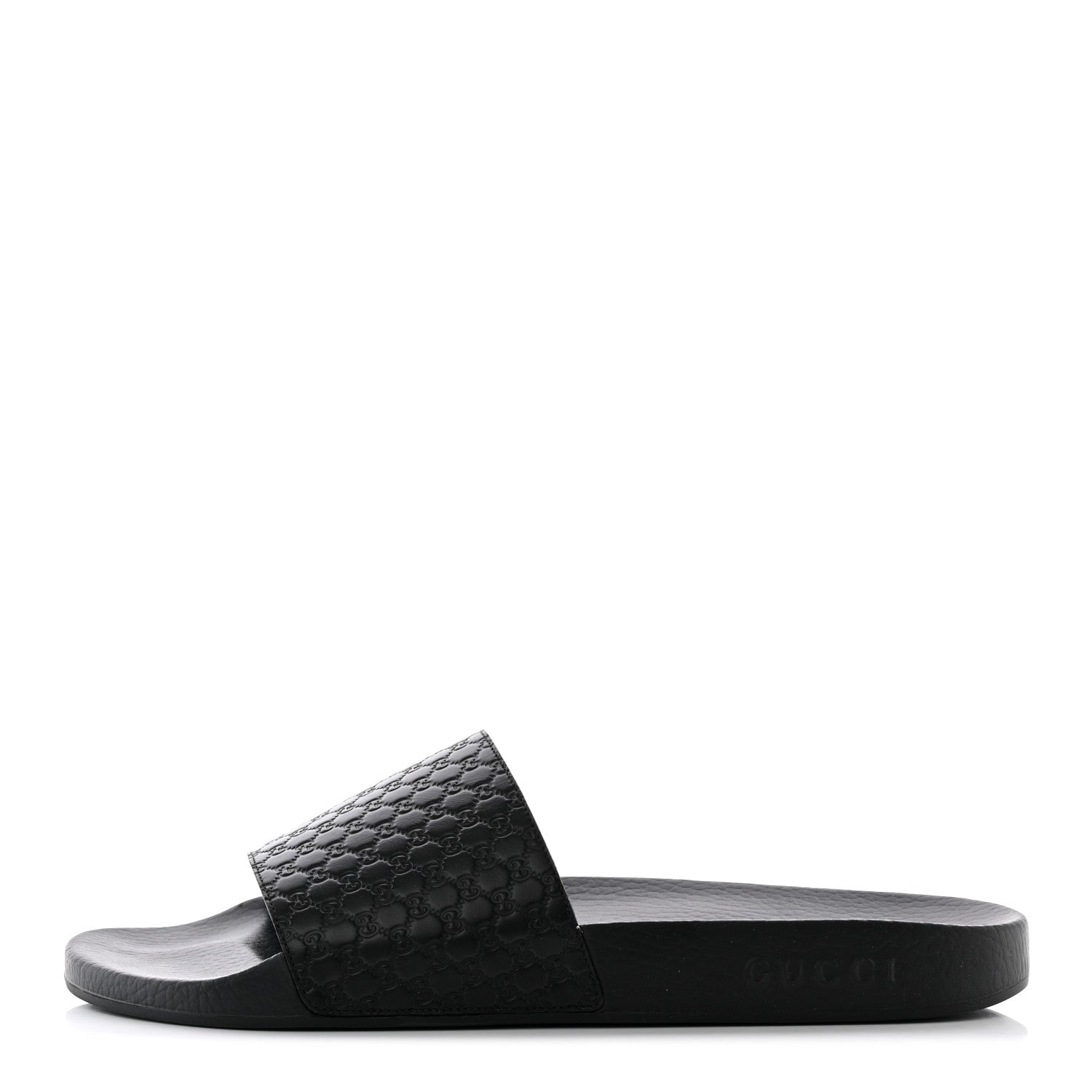 Gucci Microguccissima Mens Slide Sandals 12 Black 1 of 15