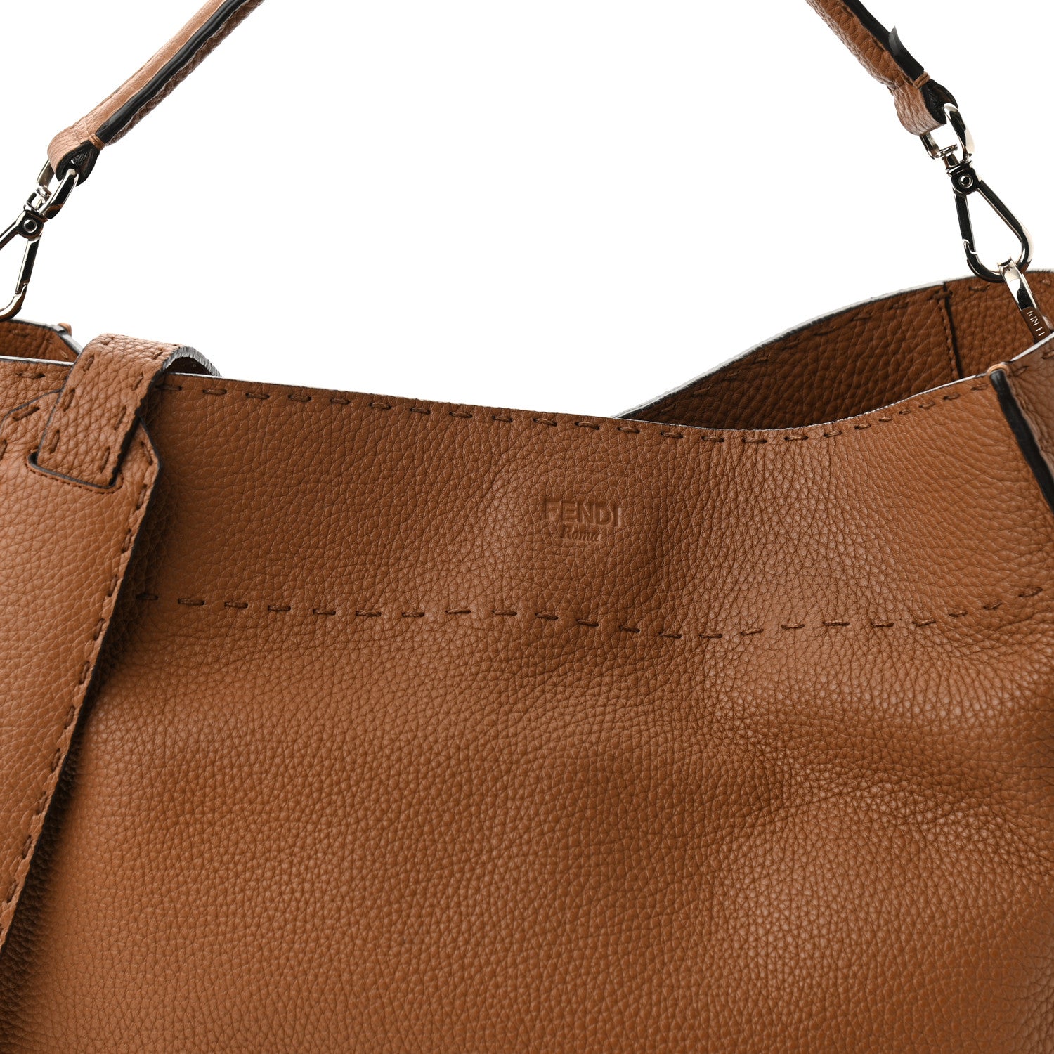 Fendi Cuoio Romano Selleria Large Anna Bucket Bag Mou 8 of 11