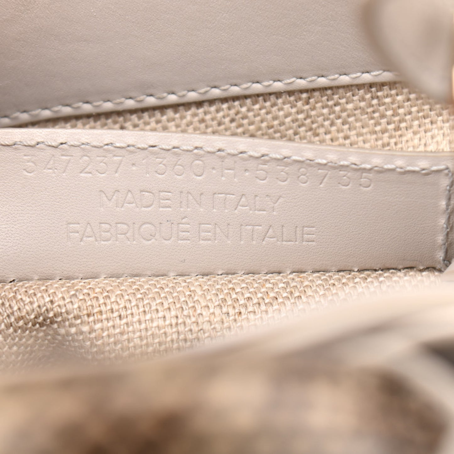 Calfskin Elaphe Snakeskin Mini Padlock All Afternoon Tote Gris Acier