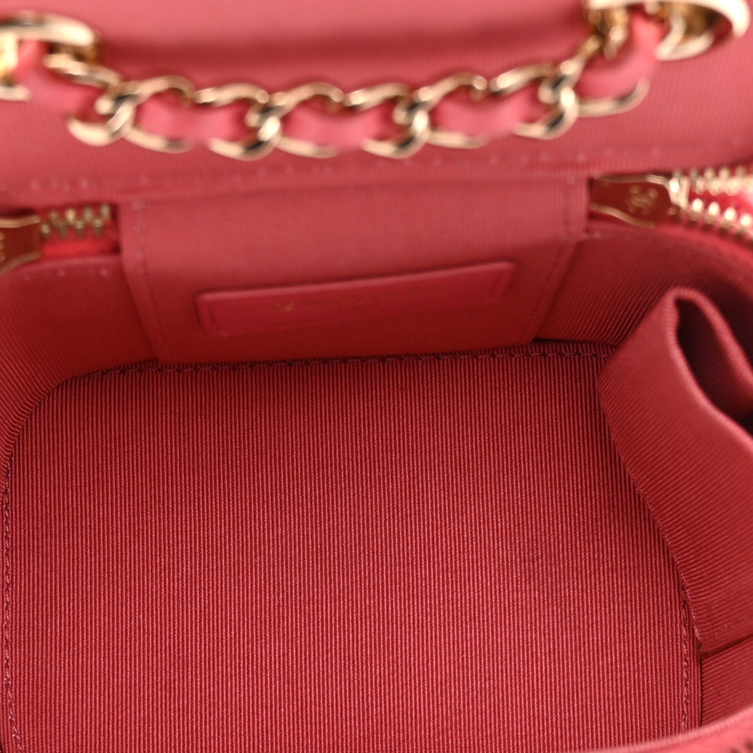 Chanel Lambskin Quilted Mini Vanity Case With Chain Pink 6 of 11