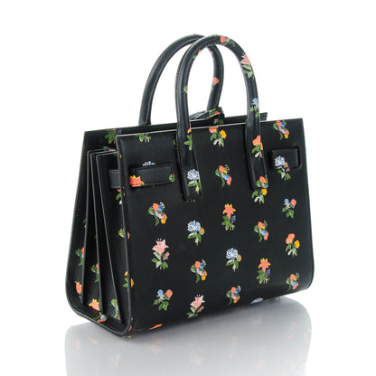 Saint Laurent Calfskin Prairie Printed Nano Sac De Jour Black Multicolor 3 of 7