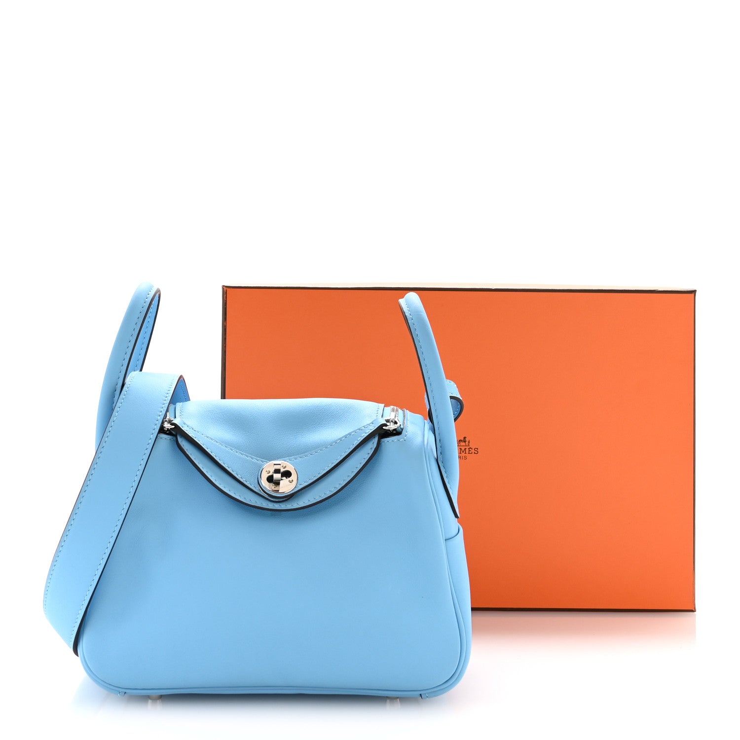 Hermes Swift Mini Lindy 20 Celeste 11 of 11