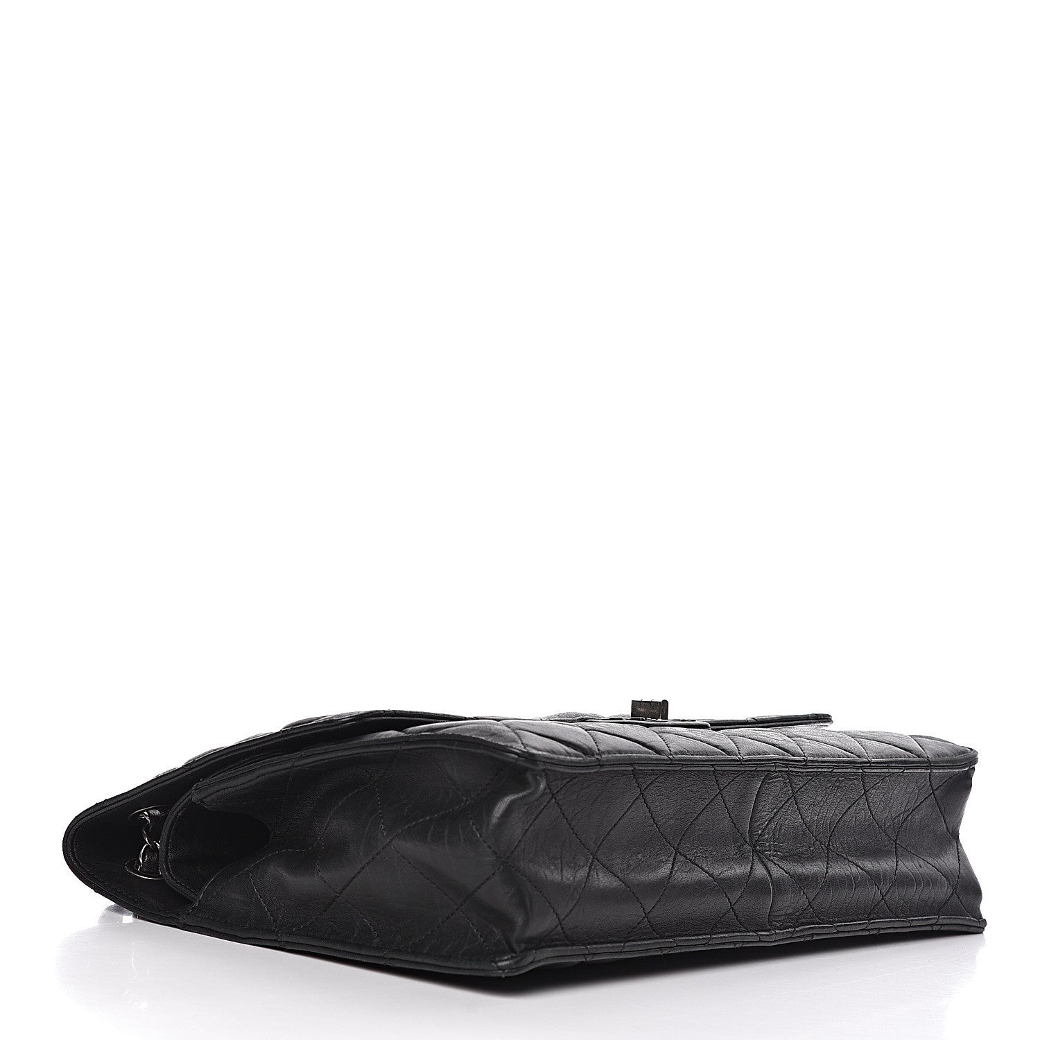 Chanel Washed Lambskin Maxi Take Away Flap Bag Black 4 of 20