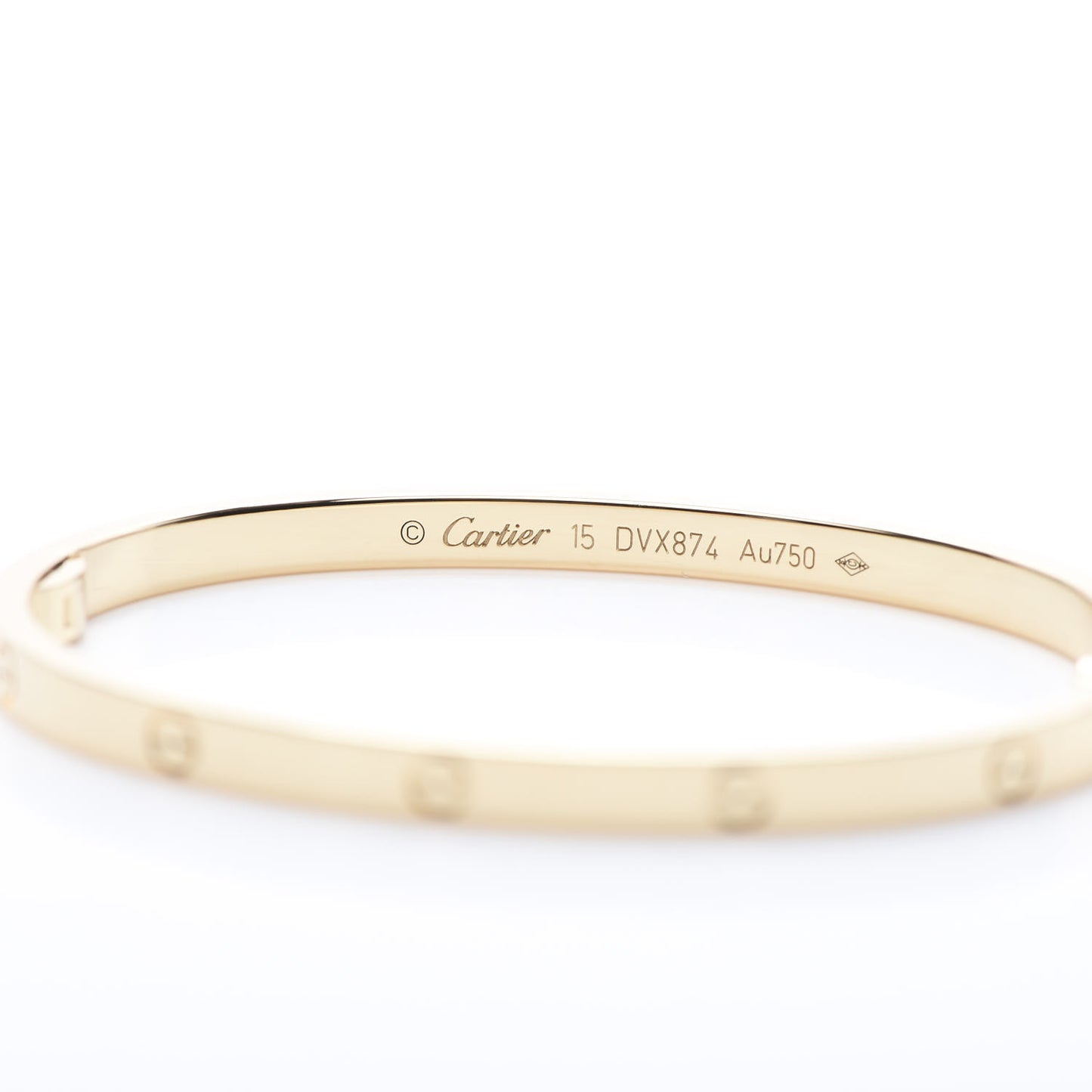 18K Yellow Gold Small LOVE Bracelet 15