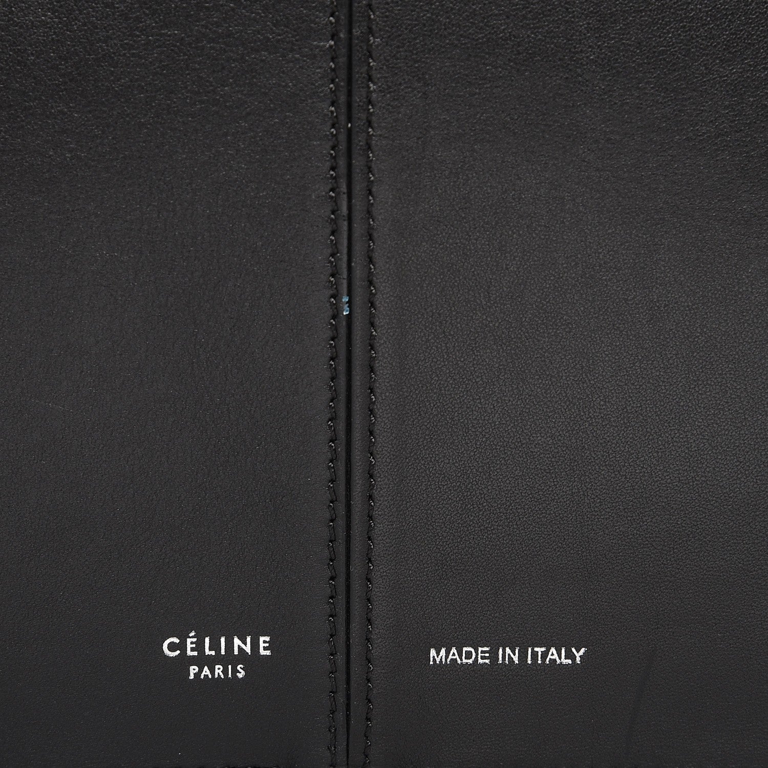 Celine Supple Natural Calfskin Medium Tri-Fold Bag Black 8 of 13