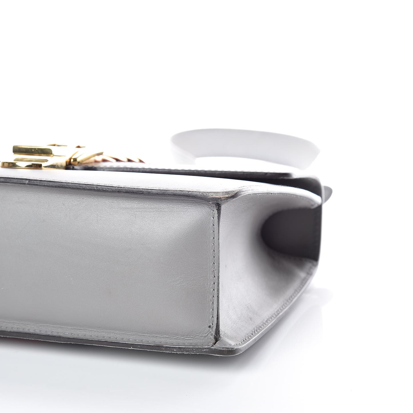 Calfskin Small Sylvie Shoulder Bag Deep Grey