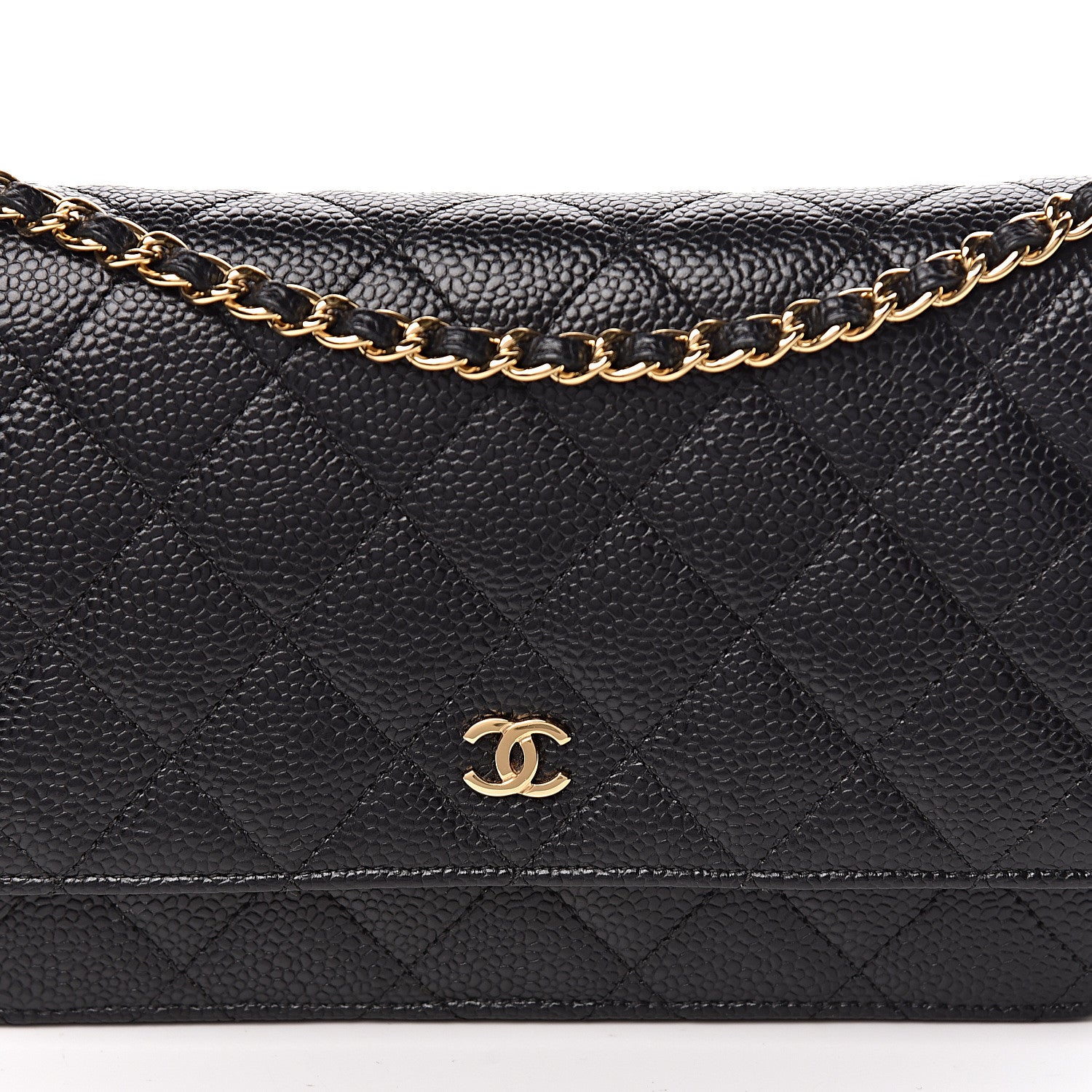 Chanel Caviar Quilted Wallet On Chain WOC Black 11 of 12