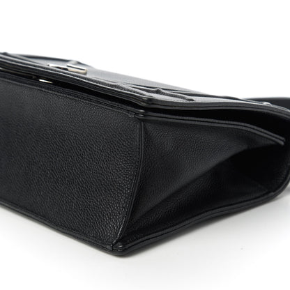Christian Dior Grained Calfskin Medium Diorama Flap Bag Black 7 of 12