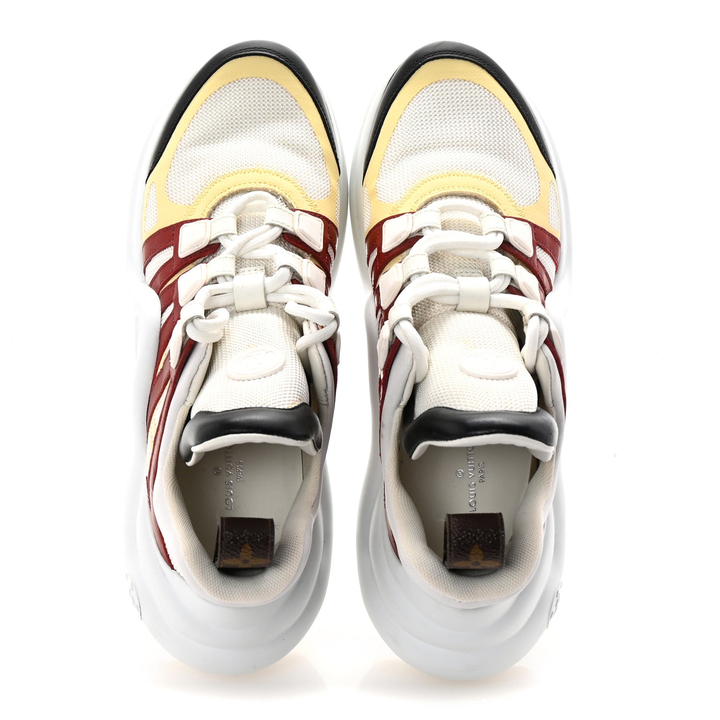 Calfskin Technical Nylon LV Archlight Sneakers 37 Terracotta