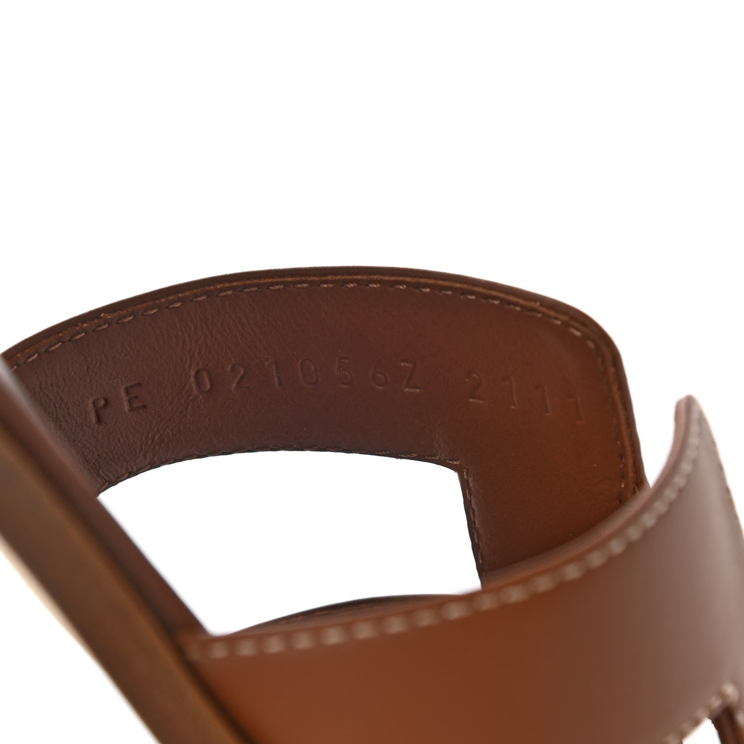 Hermes Box Calfskin Oran Sandals 37.5 Gold 8 of 8
