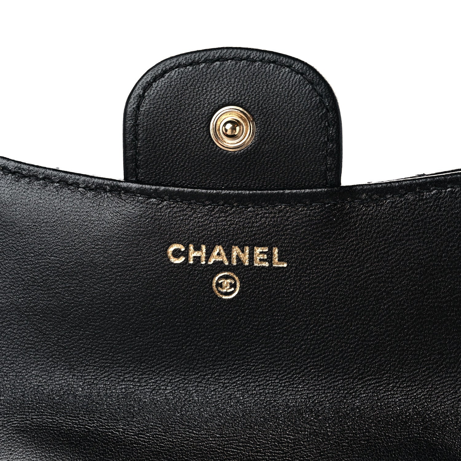 Chanel Lambskin Quilted Top Handle Flap Coin Purse With Chain Black 6 of 11