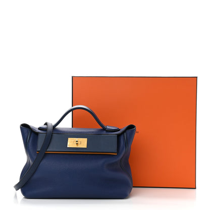 Hermes Taurillon Maurice Swift 24/24 29 Bleu Nuit Gold 10 of 10
