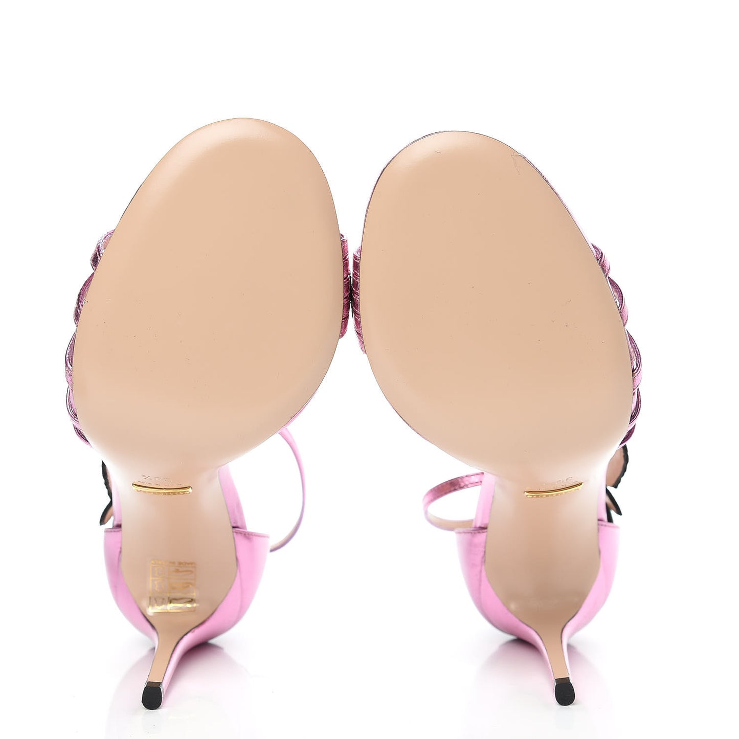 Metallic Nappa Ophelia High Heel Sandals 39.5 Rosa