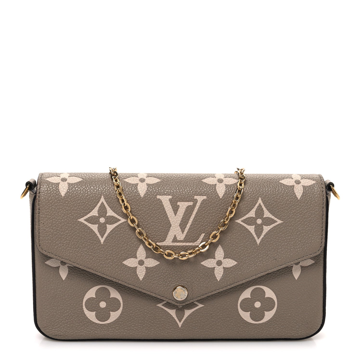 Louis Vuitton Empreinte Monogram Giant Felicie Pochette Tourterelle Creme 1 of 9
