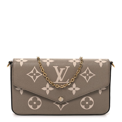 Louis Vuitton Empreinte Monogram Giant Felicie Pochette Tourterelle Creme 1 of 9