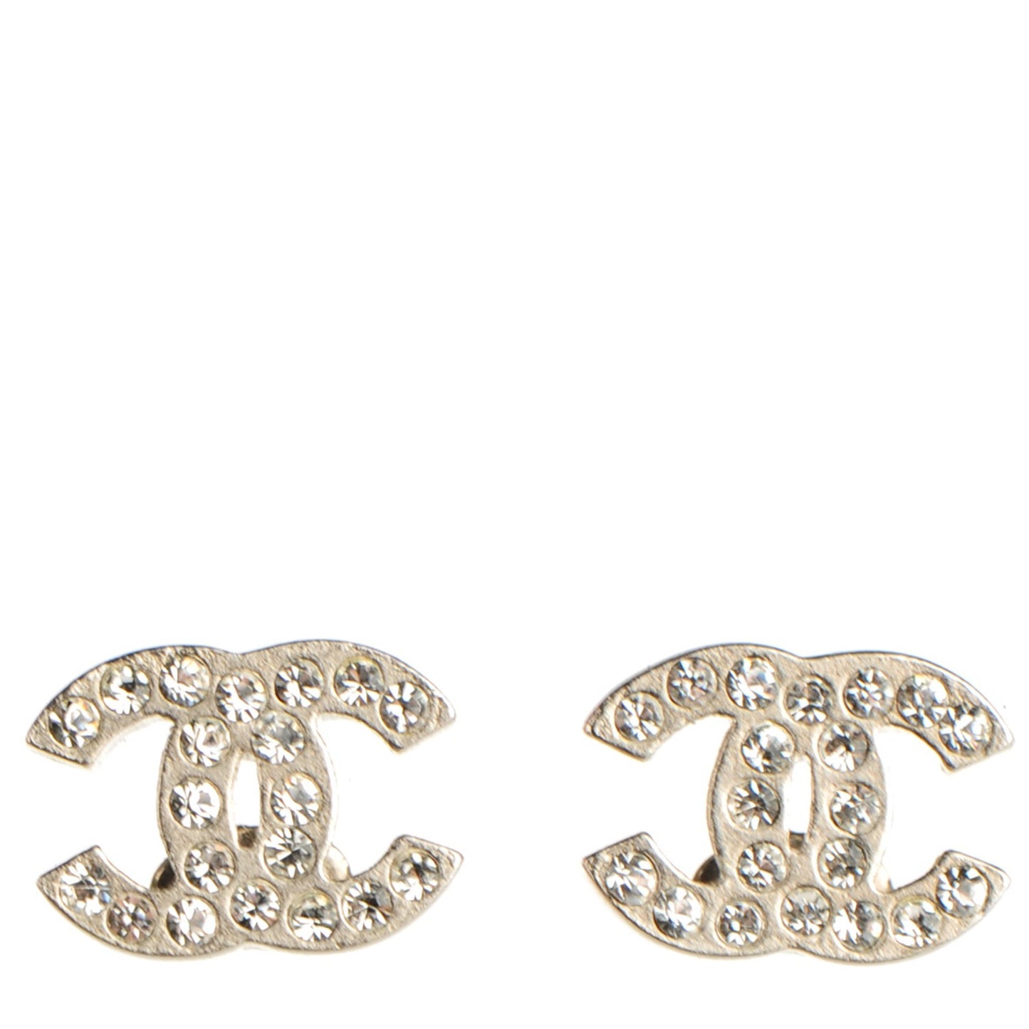 Crystal Timeless CC Earrings Silver