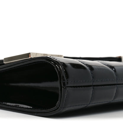 Chanel Patent Chocolate Bar Chain Clutch Black 9 of 10