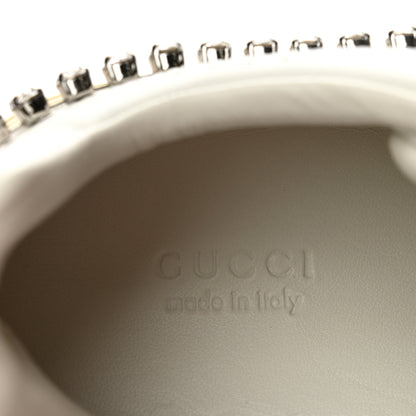 Gucci Calfskin Womens Re-Web Removable Crystal Sneakers 36 White 8 of 10