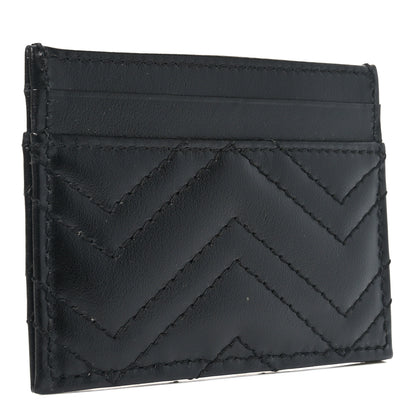 Gucci Calfskin Matelasse GG Marmont Card Holder Black 2 of 7