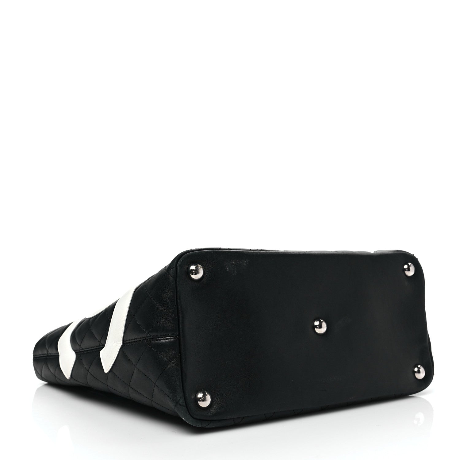 Chanel Calfskin Quilted Large Cambon Tote Black White 4 of 8