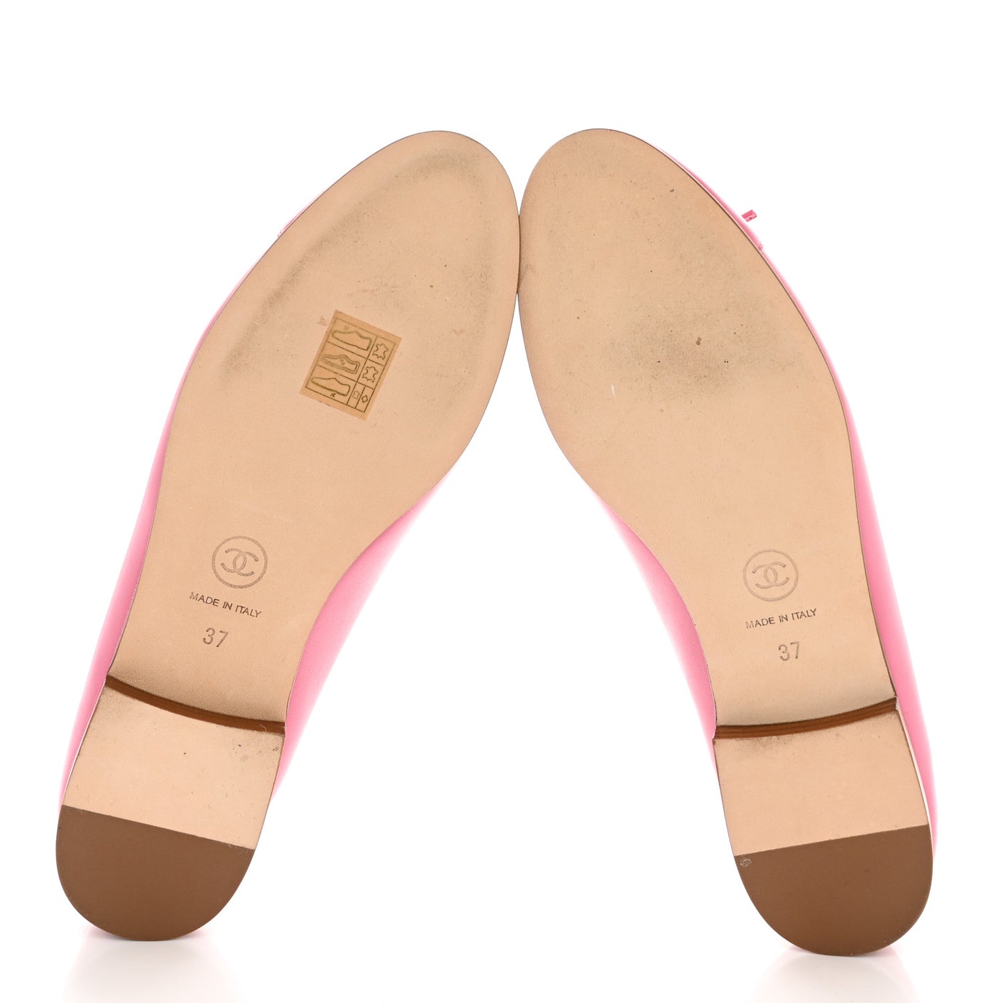 Lambskin Cap Toe CC Ballerina Flats 37 Pink