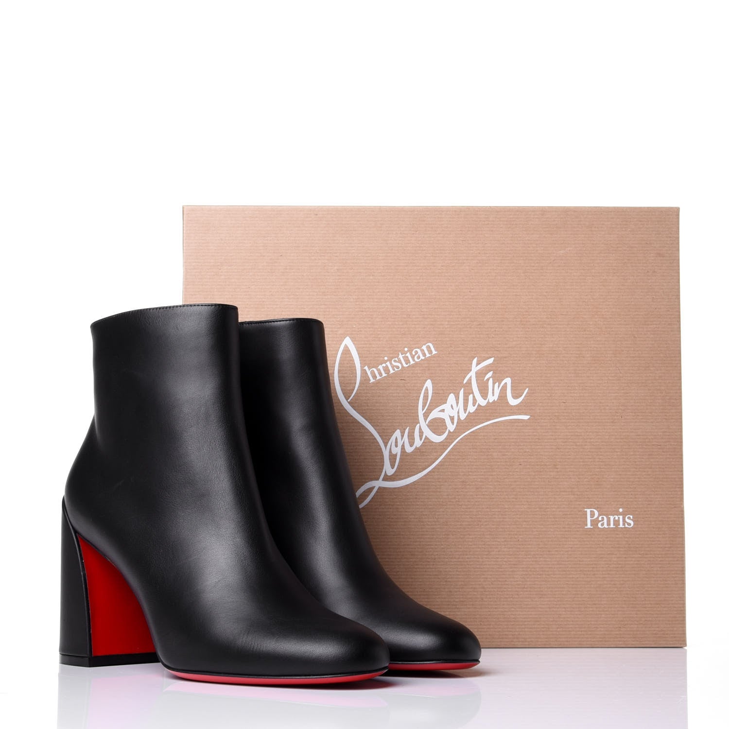 Christian Louboutin Calfskin Turela 85 Ankle Boots 37.5 Black 10 of 10