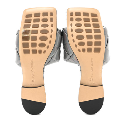 Bottega Veneta Nappa Maxi Intrecciato Lido Flat Sandals 38 Oyster 5 of 7