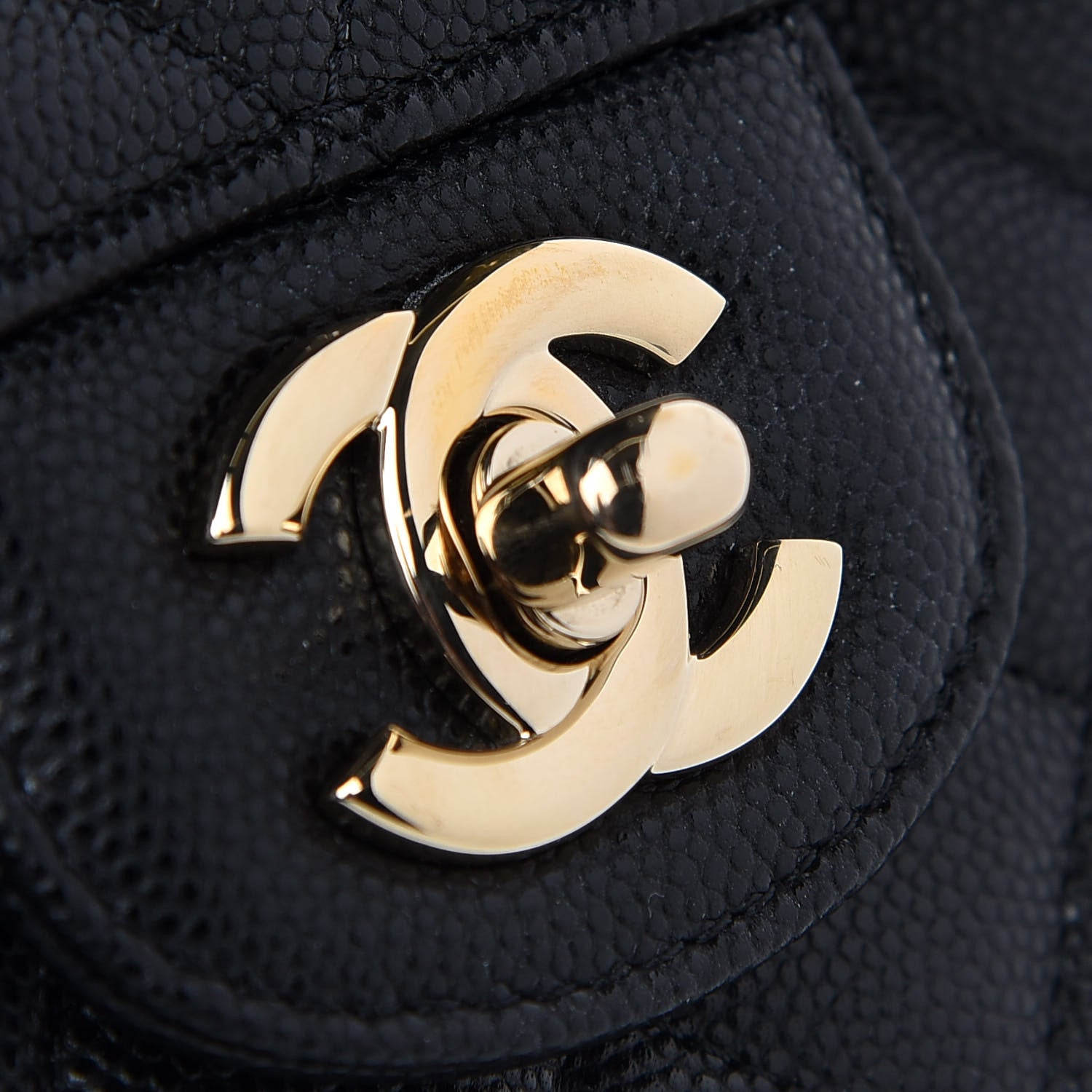 Chanel Caviar Quilted Square Flap Clutch Black 11 of 13