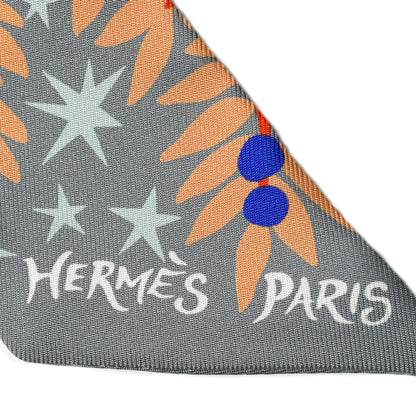 Hermes Silk Le Charme D Orphee Twilly Gris Acier Rose Poudre 2 of 6