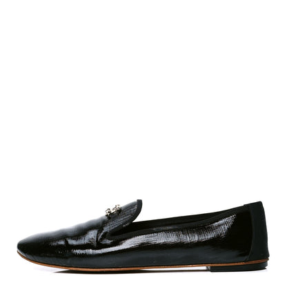 Chanel Patent CC Mocassin Loafers 41 Black 1 of 4