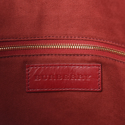 Burberry Haymarket Check Medium Salisbury Tote Military Red 12 of 15