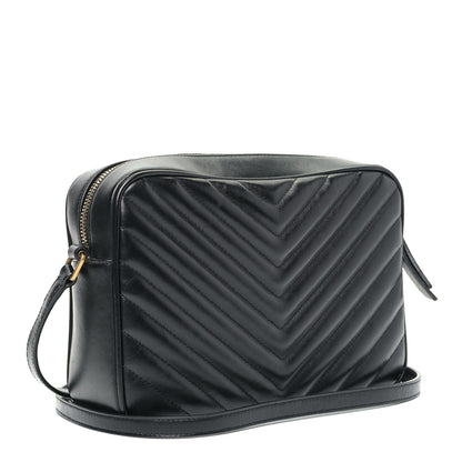 Saint Laurent Calfskin Matelasse Monogram Lou Camera Bag Black 2 of 5