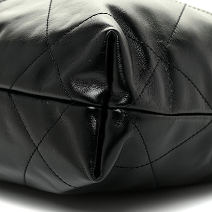 Chanel Shiny Calfskin Quilted Small Chanel 22 Black 11 of 12
