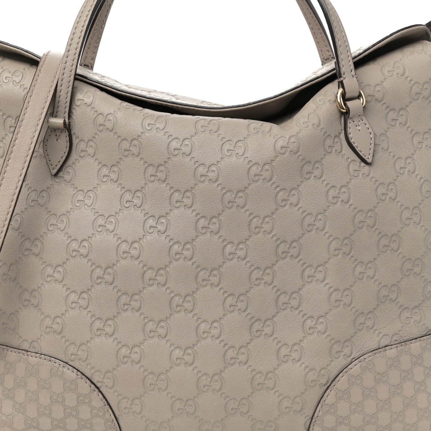 Guccissima Medium Bree Foldover Tote Storm Grey