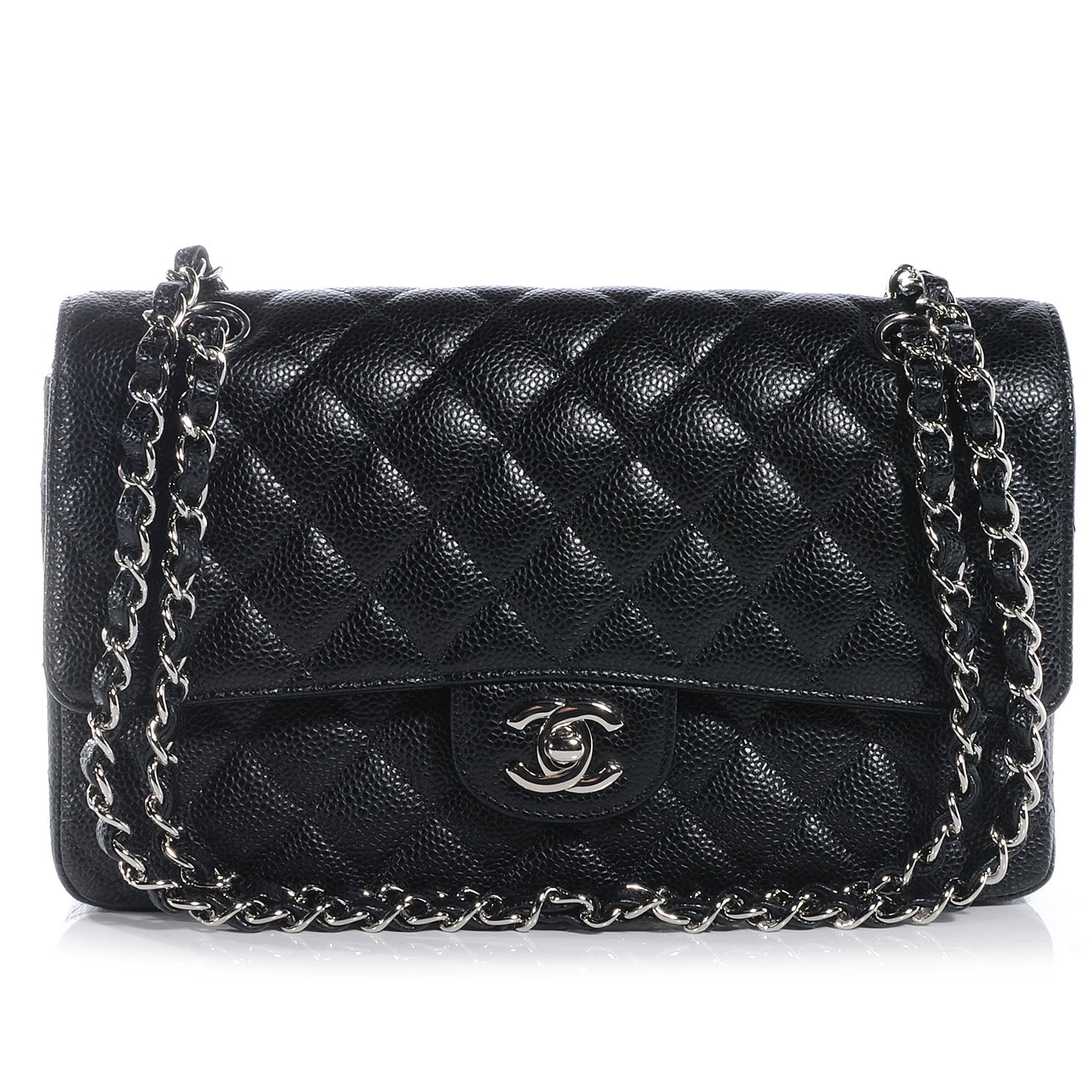 Chanel Caviar Quilted Medium Double Flap Black 1 of 8